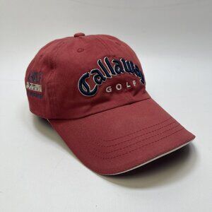 Callaway Golf Sports Embroidered Baseball Hat Cap Red Quebec AGP International
